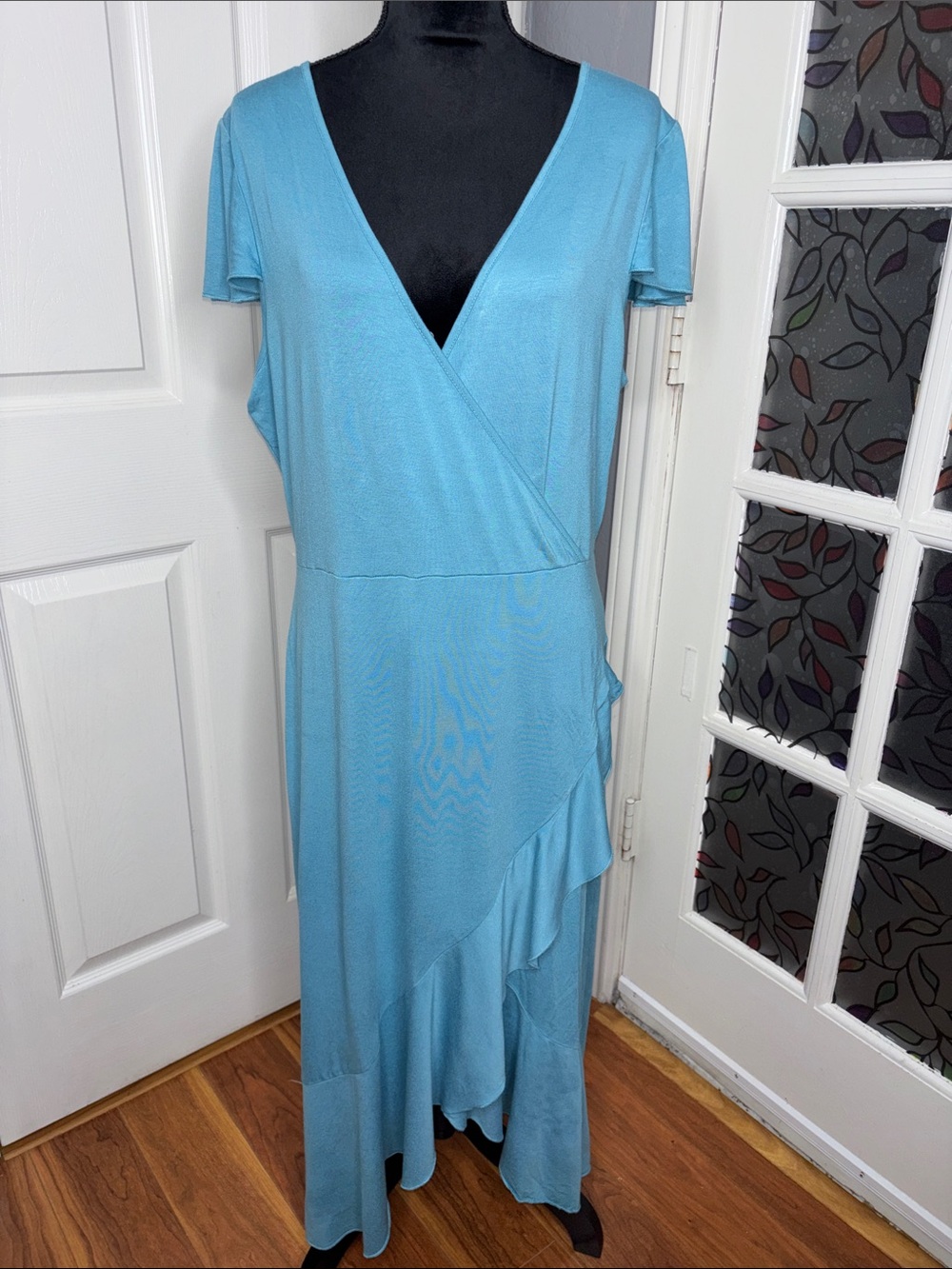 Juicy Couture Sky Blue Wrap Maxi Dress